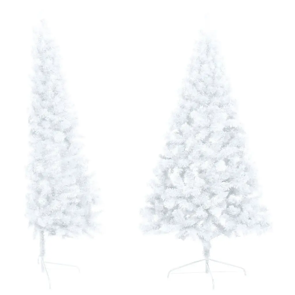 Artificial Half Pre-lit Christmas Tree with Ball Set White 210 cm 3077657