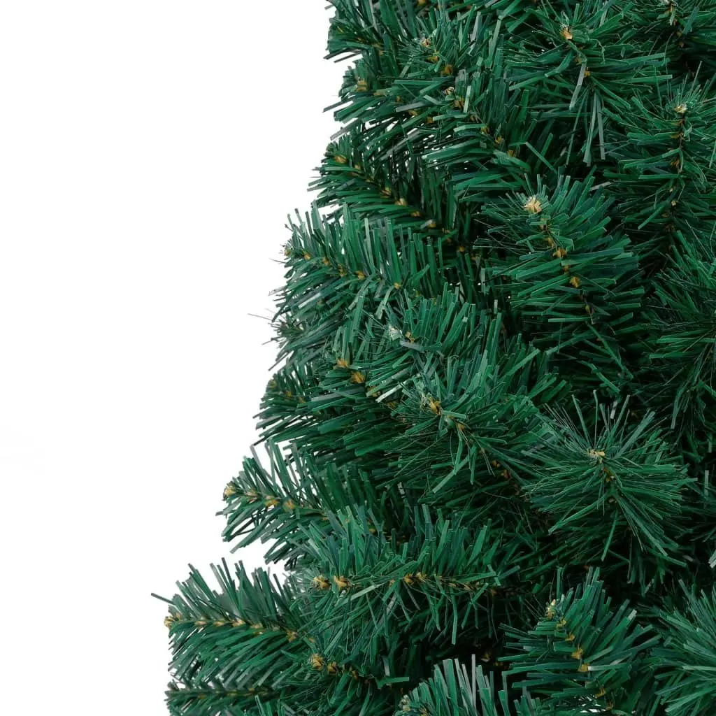 Artificial Half Pre-lit Christmas Tree with Stand Green 150 cm PVC 3077392