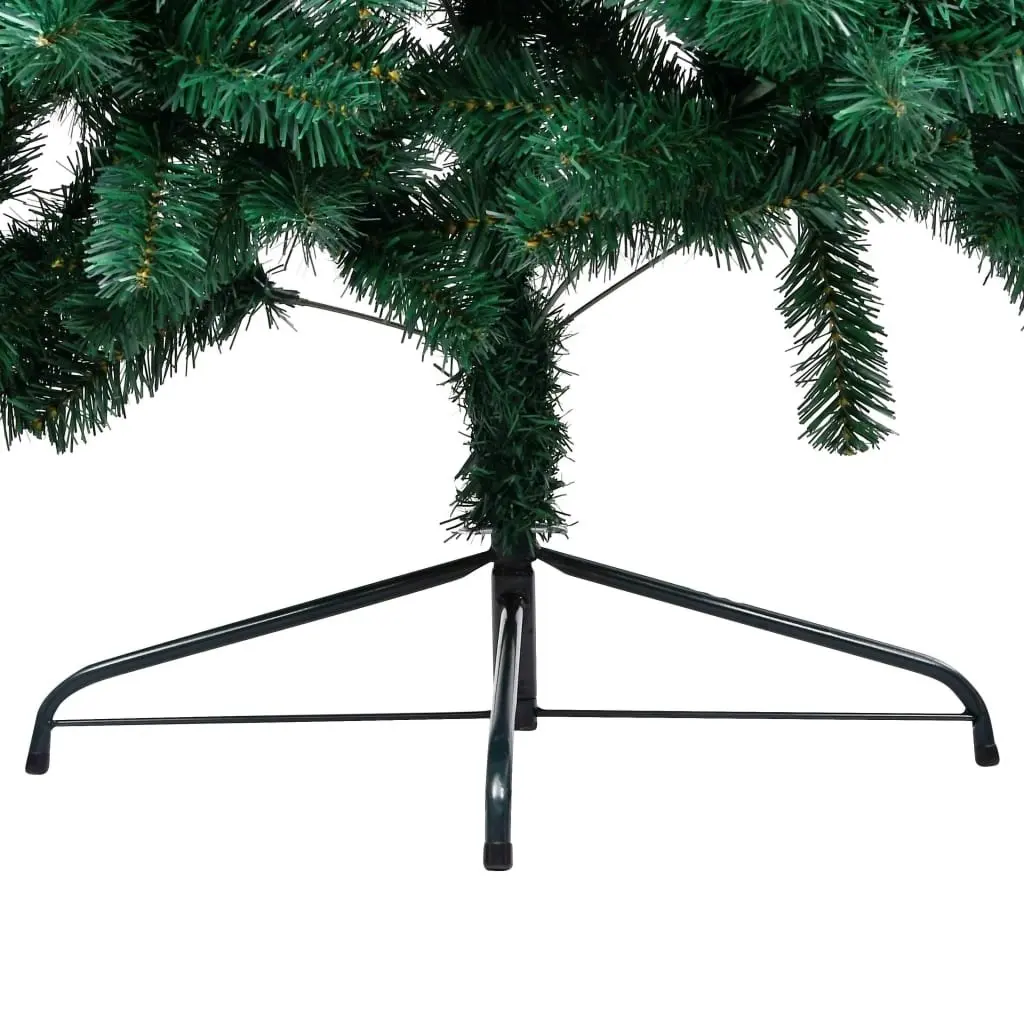 Artificial Half Pre-lit Christmas Tree with Stand Green 180 cm PVC 3077393