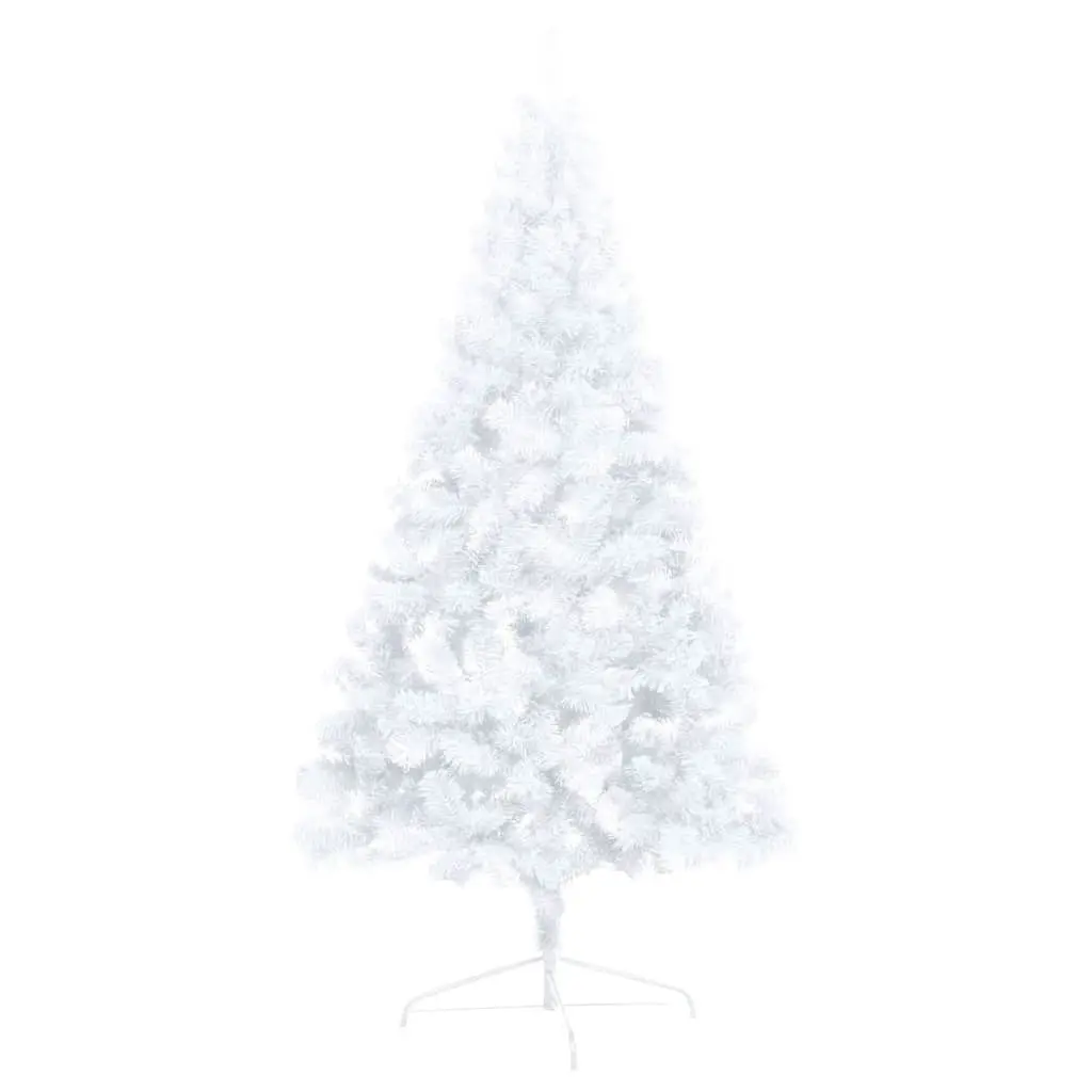 Artificial Half Pre-lit Christmas Tree with Ball Set White 240 cm 3077658