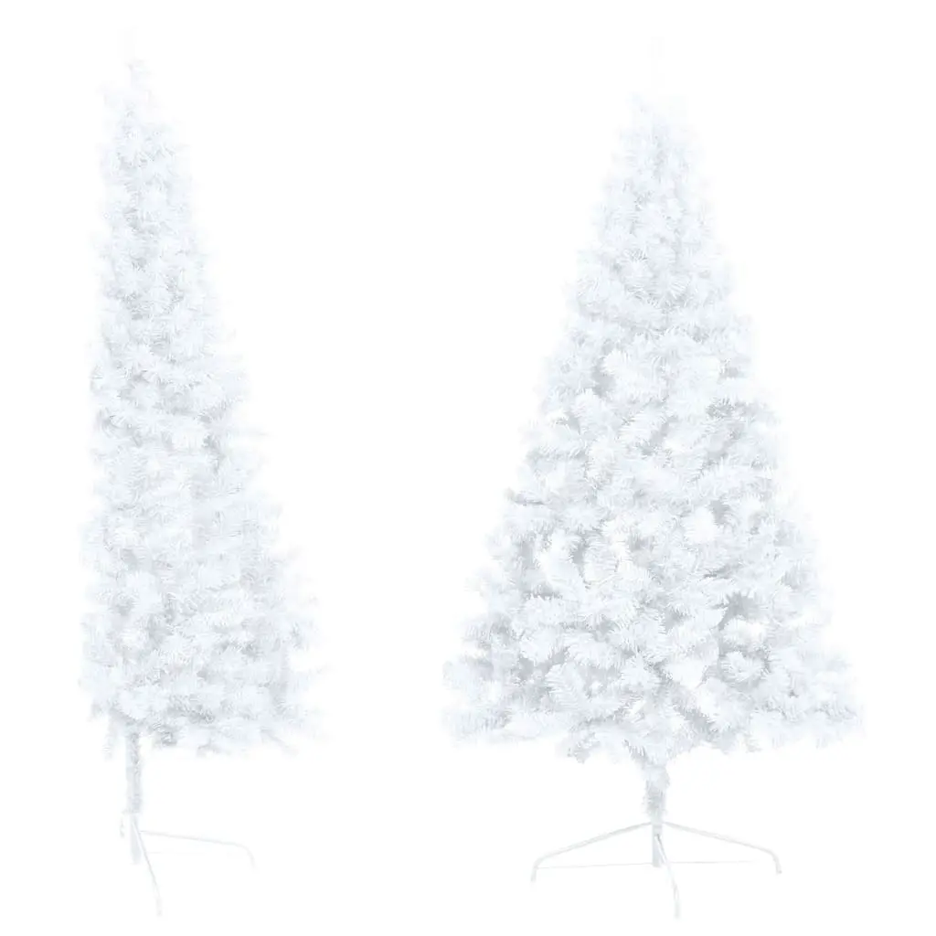 Artificial Half Pre-lit Christmas Tree with Ball Set White 240 cm 3077658