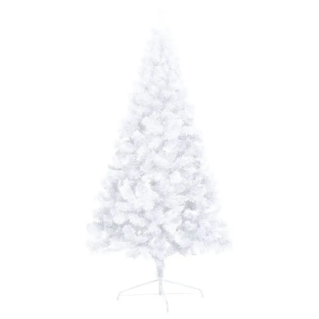 Artificial Half Pre-lit Christmas Tree with Stand White 240 cm PVC 3077400