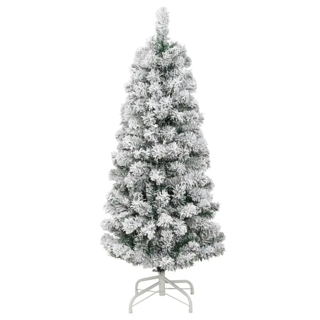 Artificial Hinged Christmas Tree 150 LEDs & Flocked Snow 150 cm 3210450