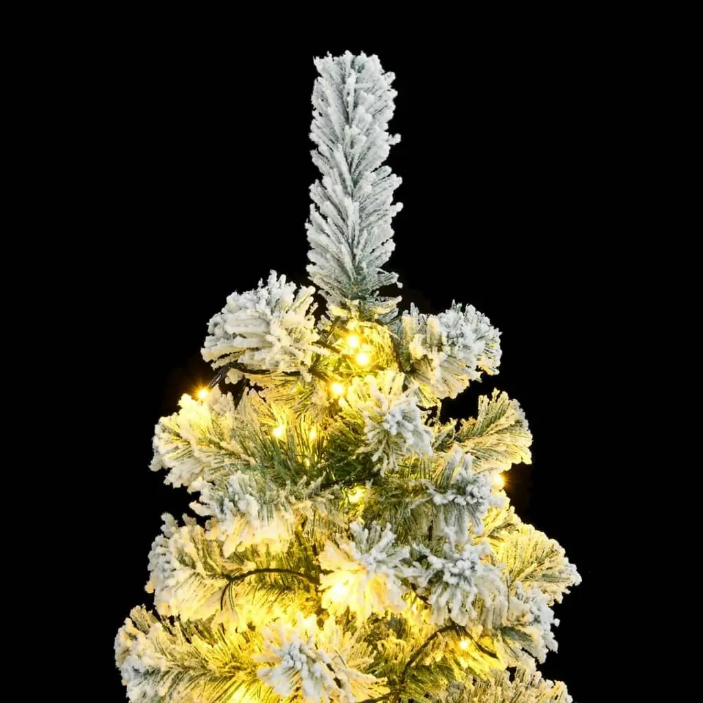 Artificial Hinged Christmas Tree 150 LEDs & Flocked Snow 150 cm 3210450