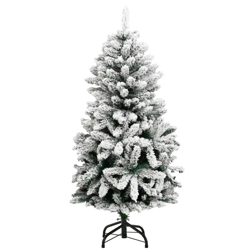 Artificial Hinged Christmas Tree 150 LEDs & Flocked Snow 150 cm 3210082