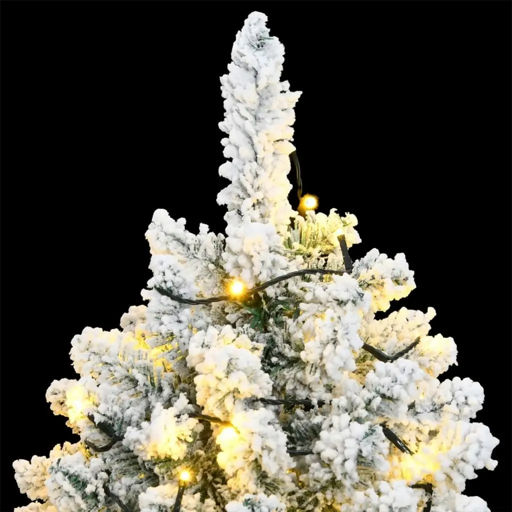 Artificial Hinged Christmas Tree 150 LEDs & Flocked Snow 150 cm 3210082