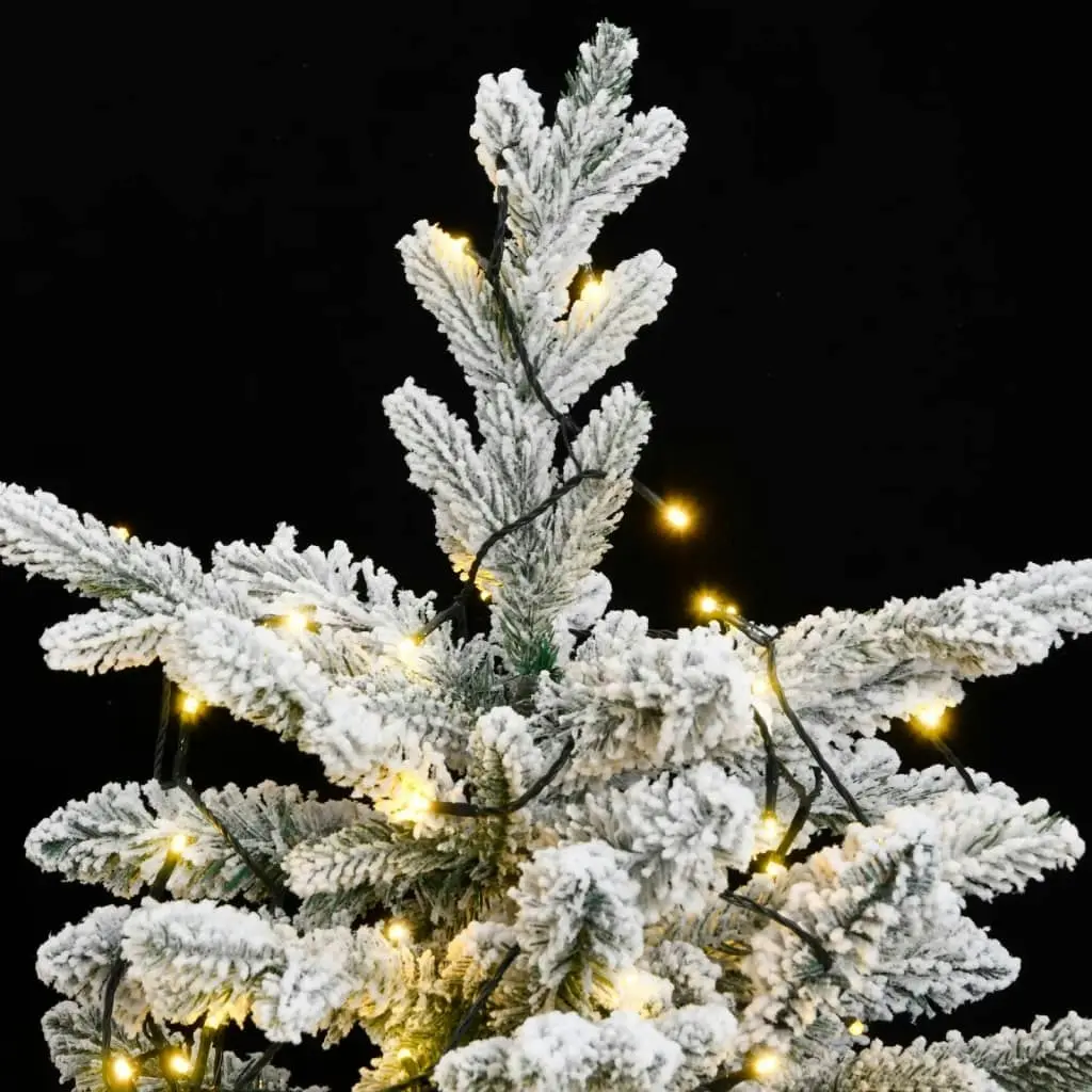 Artificial Hinged Christmas Tree 150 LEDs & Flocked Snow 150 cm 3210452