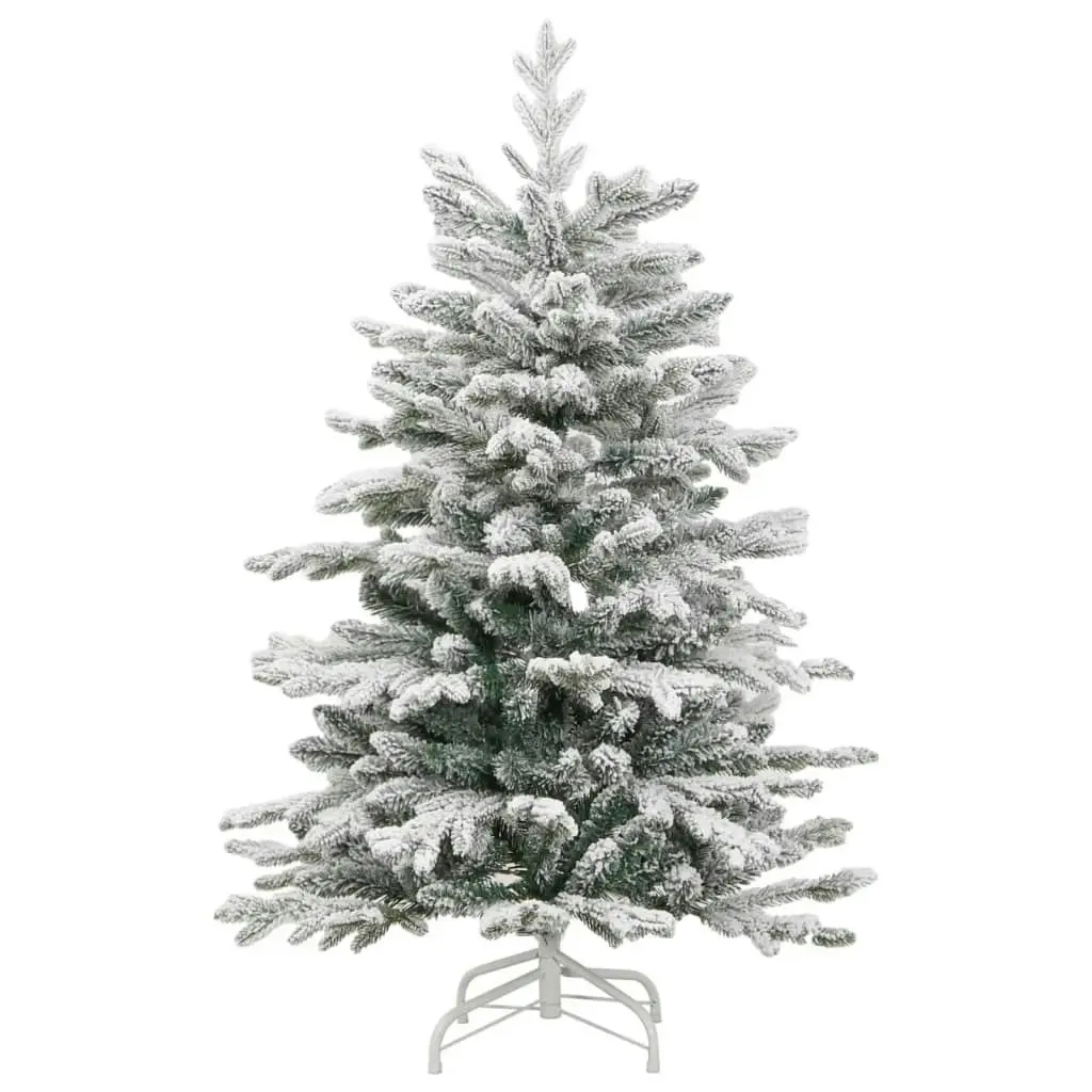 Artificial Hinged Christmas Tree 150 LEDs & Flocked Snow 150 cm 3210452