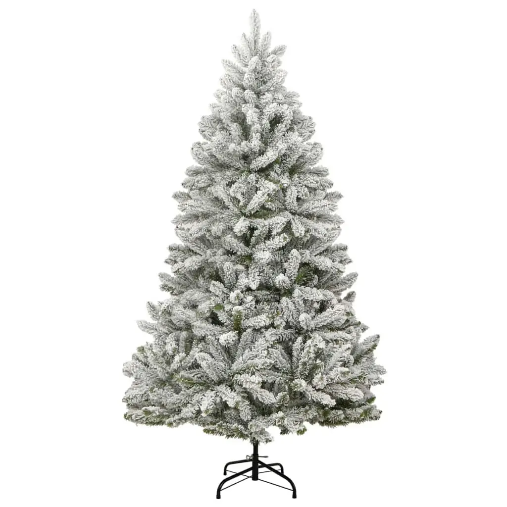 Artificial Hinged Christmas Tree 300 LEDs & Flocked Snow 180 cm 3210120