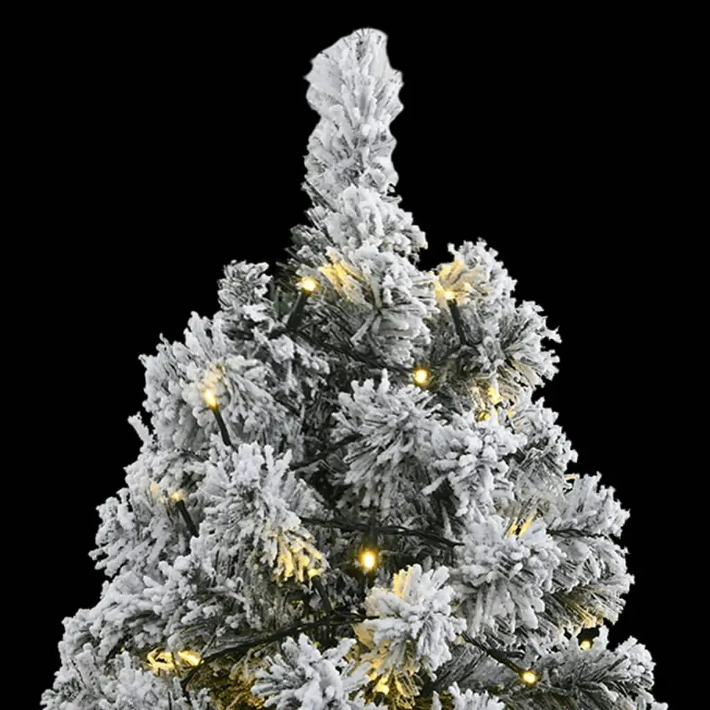 Artificial Hinged Christmas Tree 300 LEDs & Flocked Snow 180 cm 3210474