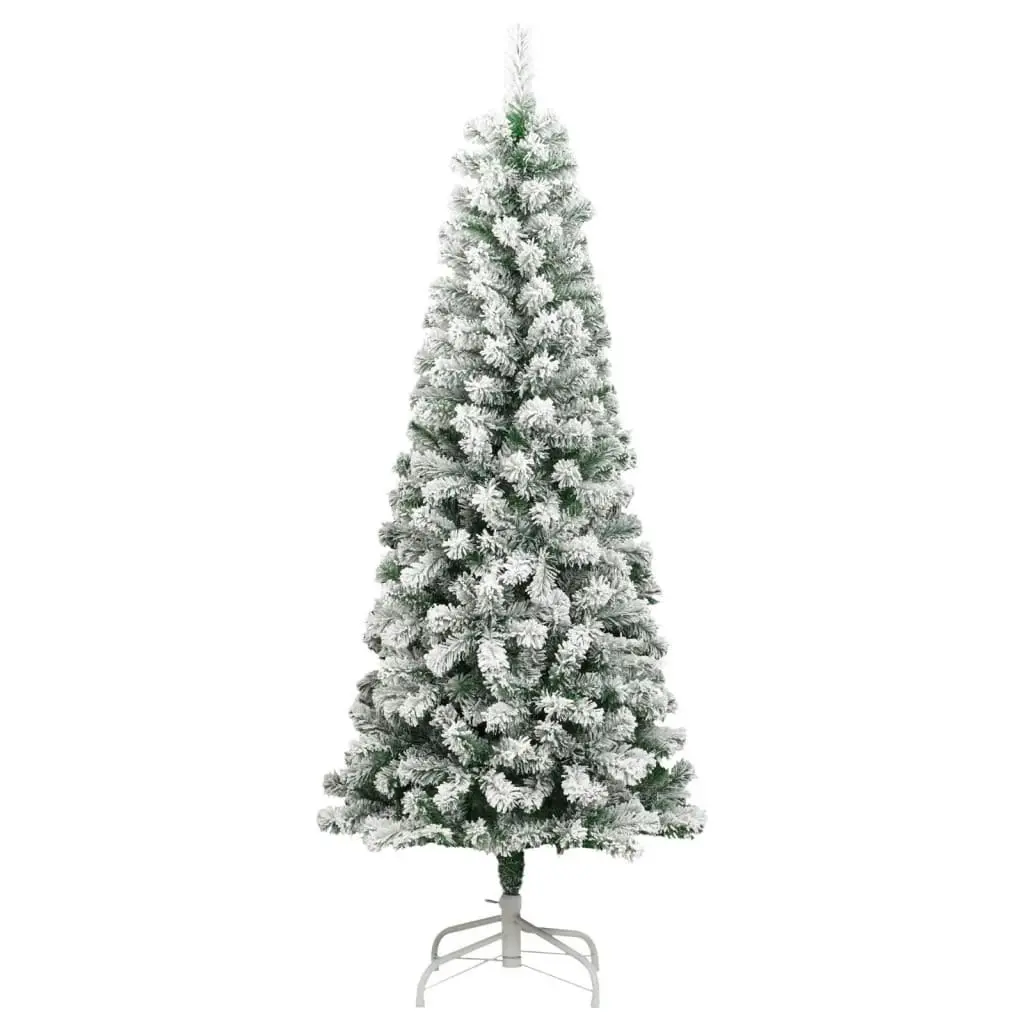 Artificial Hinged Christmas Tree 300 LEDs & Flocked Snow 180 cm 3210474