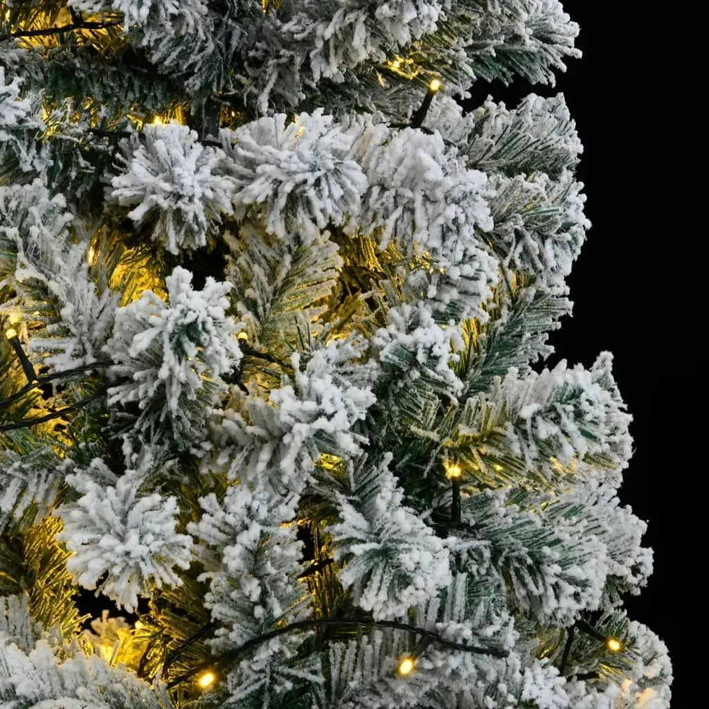 Artificial Hinged Christmas Tree 300 LEDs & Flocked Snow 180 cm 3210474