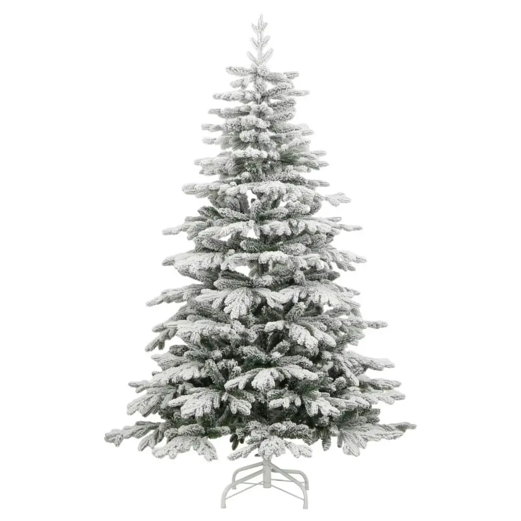 Artificial Hinged Christmas Tree 300 LEDs & Flocked Snow 180 cm 3210477