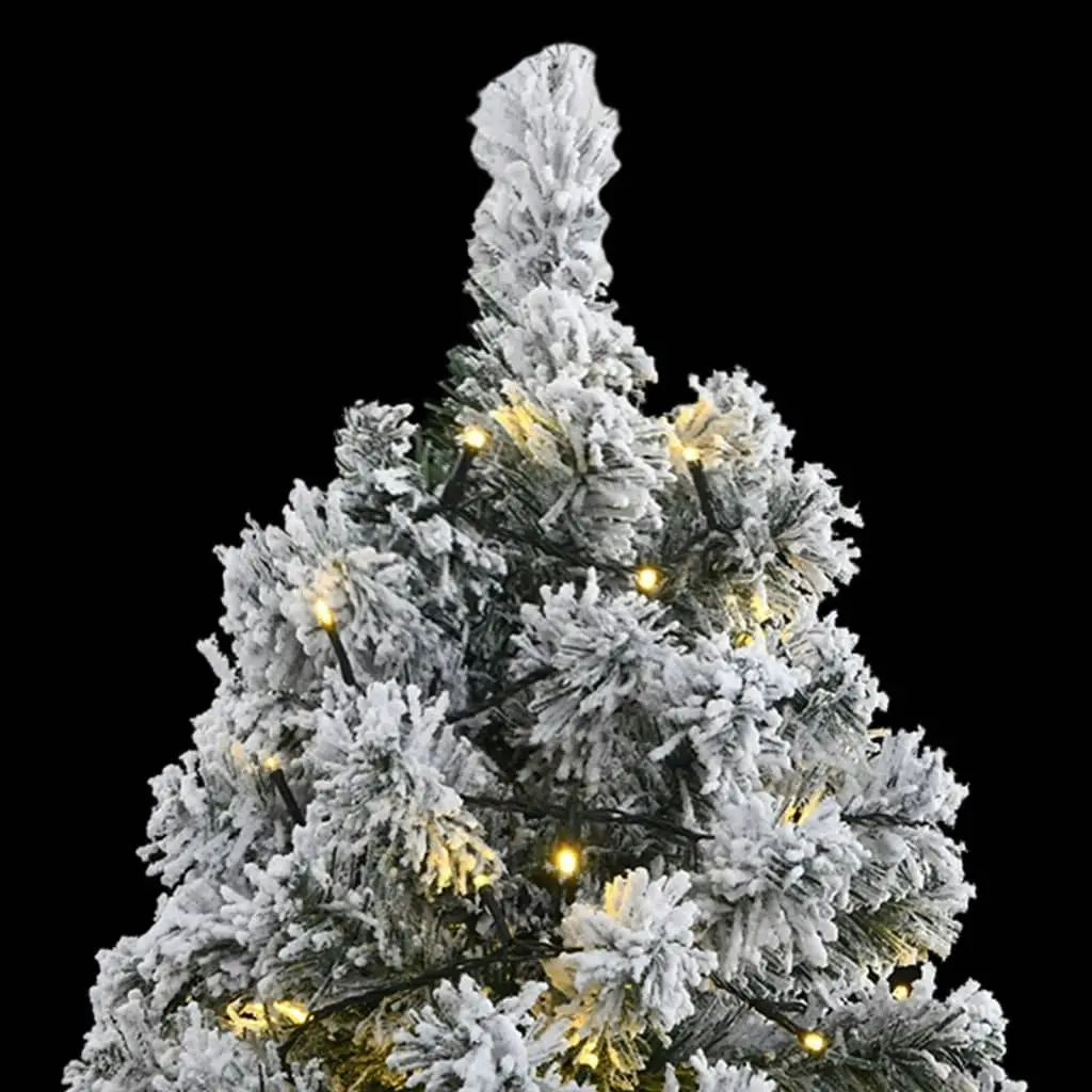 Artificial Hinged Christmas Tree 300 LEDs & Flocked Snow 210 cm 3210475