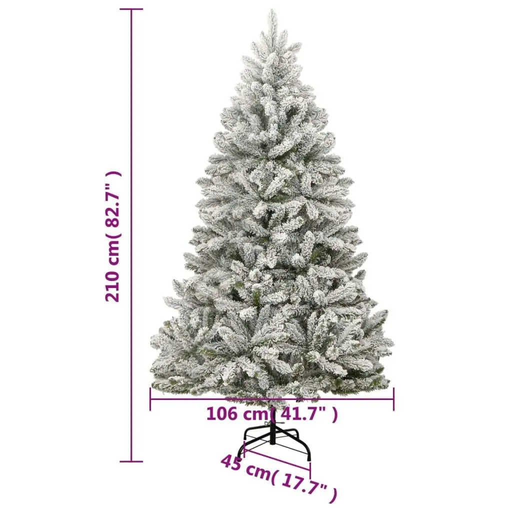 Artificial Hinged Christmas Tree 300 LEDs & Ball Set 210 cm 3210139