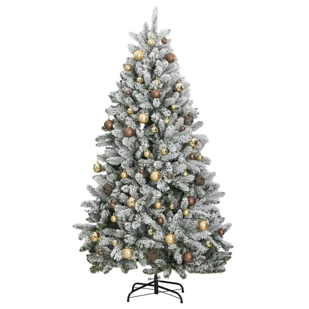 Artificial Hinged Christmas Tree 300 LEDs & Ball Set 210 cm 3210139