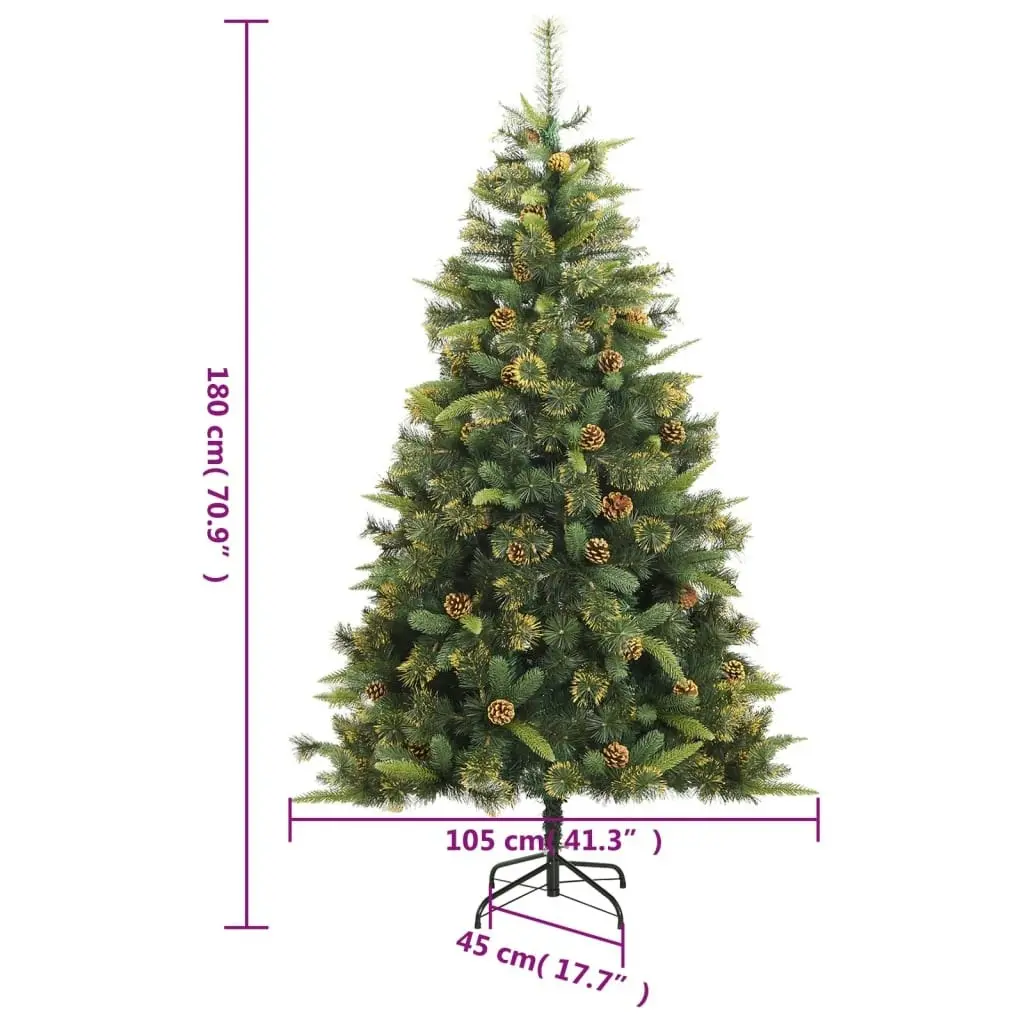 Artificial Hinged Christmas Tree 300 LEDs 180 cm 3210207