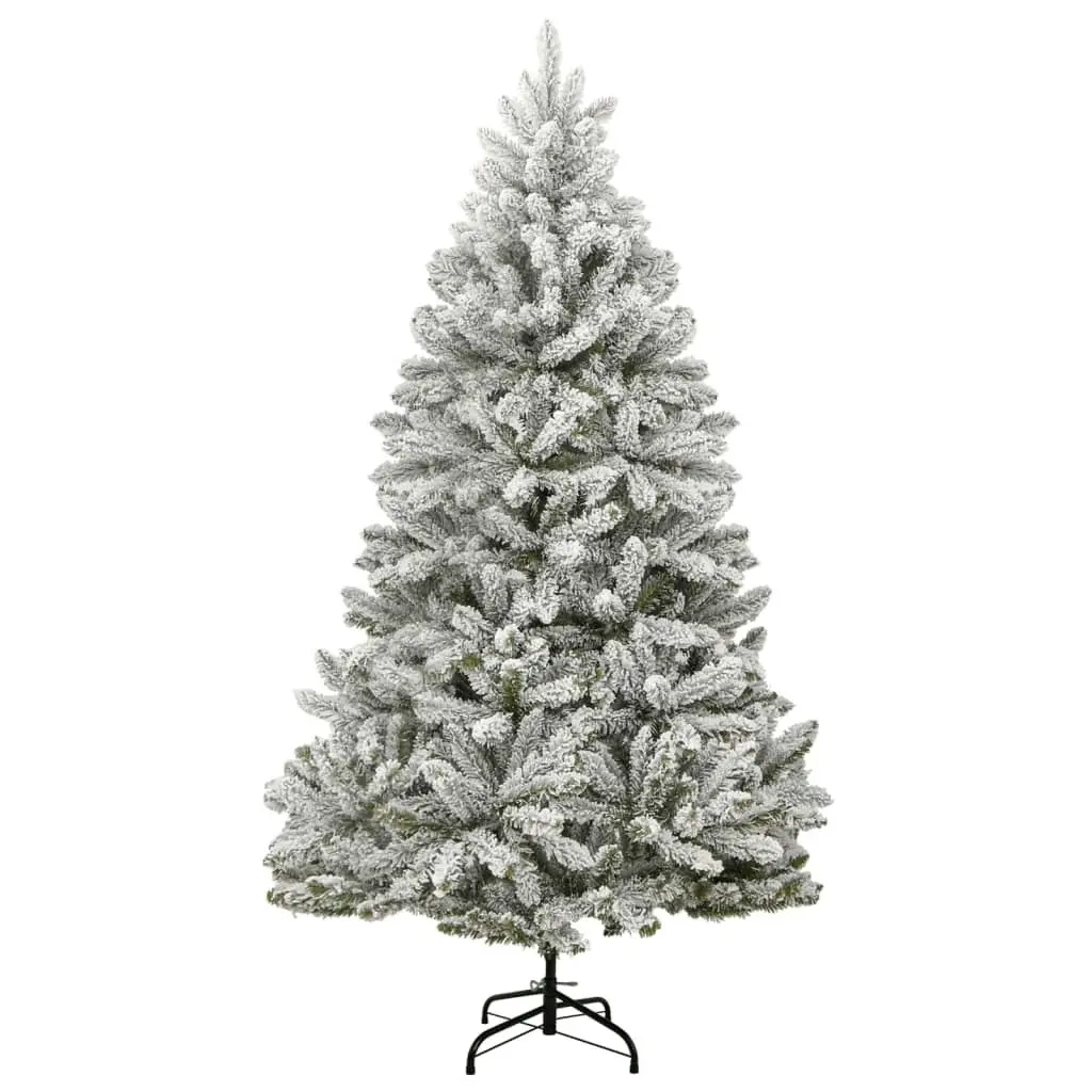 Artificial Hinged Christmas Tree 300 LEDs & Flocked Snow 210 cm 3210121