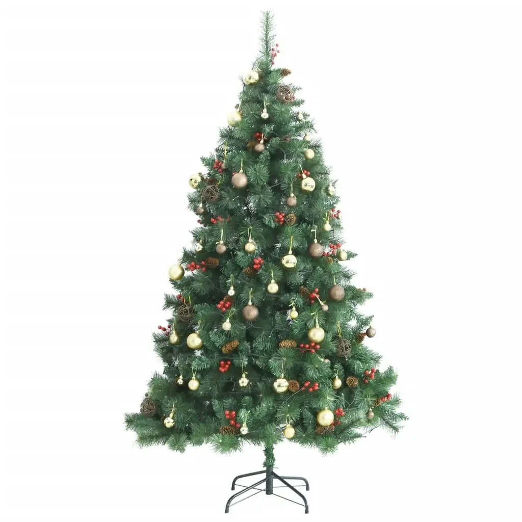 Artificial Hinged Christmas Tree with 300 LEDs & Ball Set 180 cm 3210223