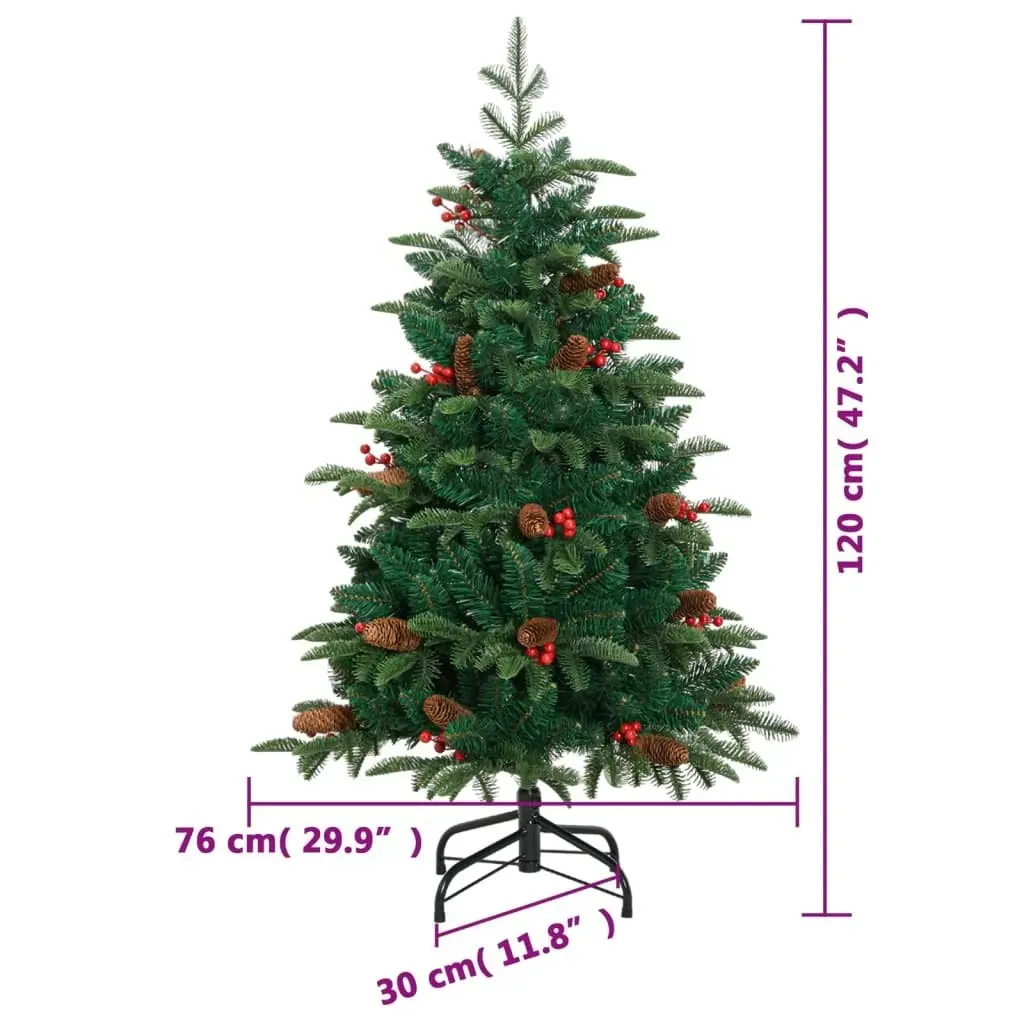 Artificial Hinged Christmas Tree with 150 LEDs & Ball Set 120 cm 3210465