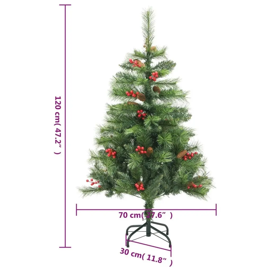 Artificial Hinged Christmas Tree with 150 LEDs & Ball Set 120 cm 3210199