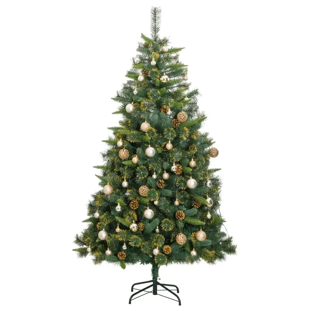 Artificial Hinged Christmas Tree with 300 LEDs & Ball Set 180 cm 3210233