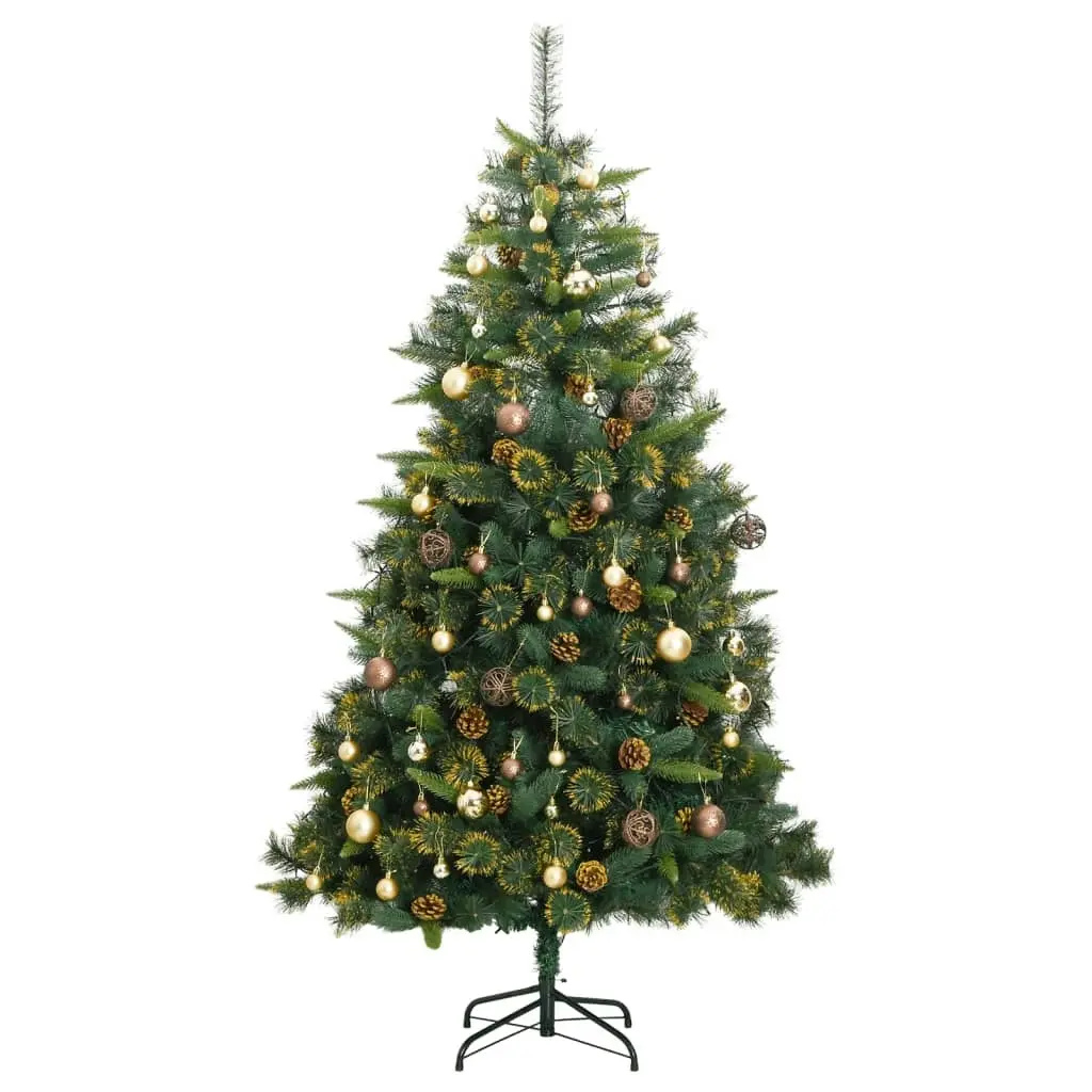 Artificial Hinged Christmas Tree with 300 LEDs & Ball Set 180 cm 3210220