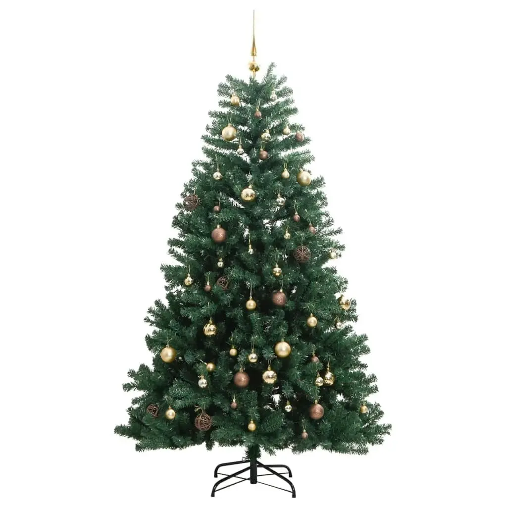 Artificial Hinged Christmas Tree with 300 LEDs & Ball Set 180 cm 3210128