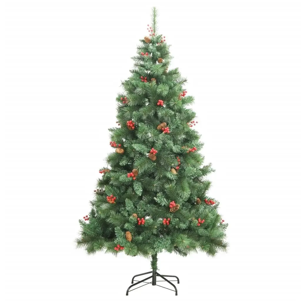 Artificial Hinged Christmas Tree with Cones and Berries 180 cm 357707