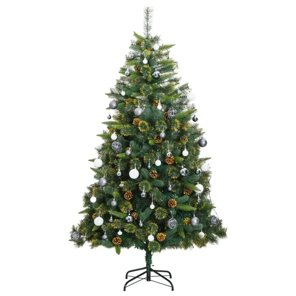 Artificial Hinged Christmas Tree with 300 LEDs & Ball Set 180 cm 3210246