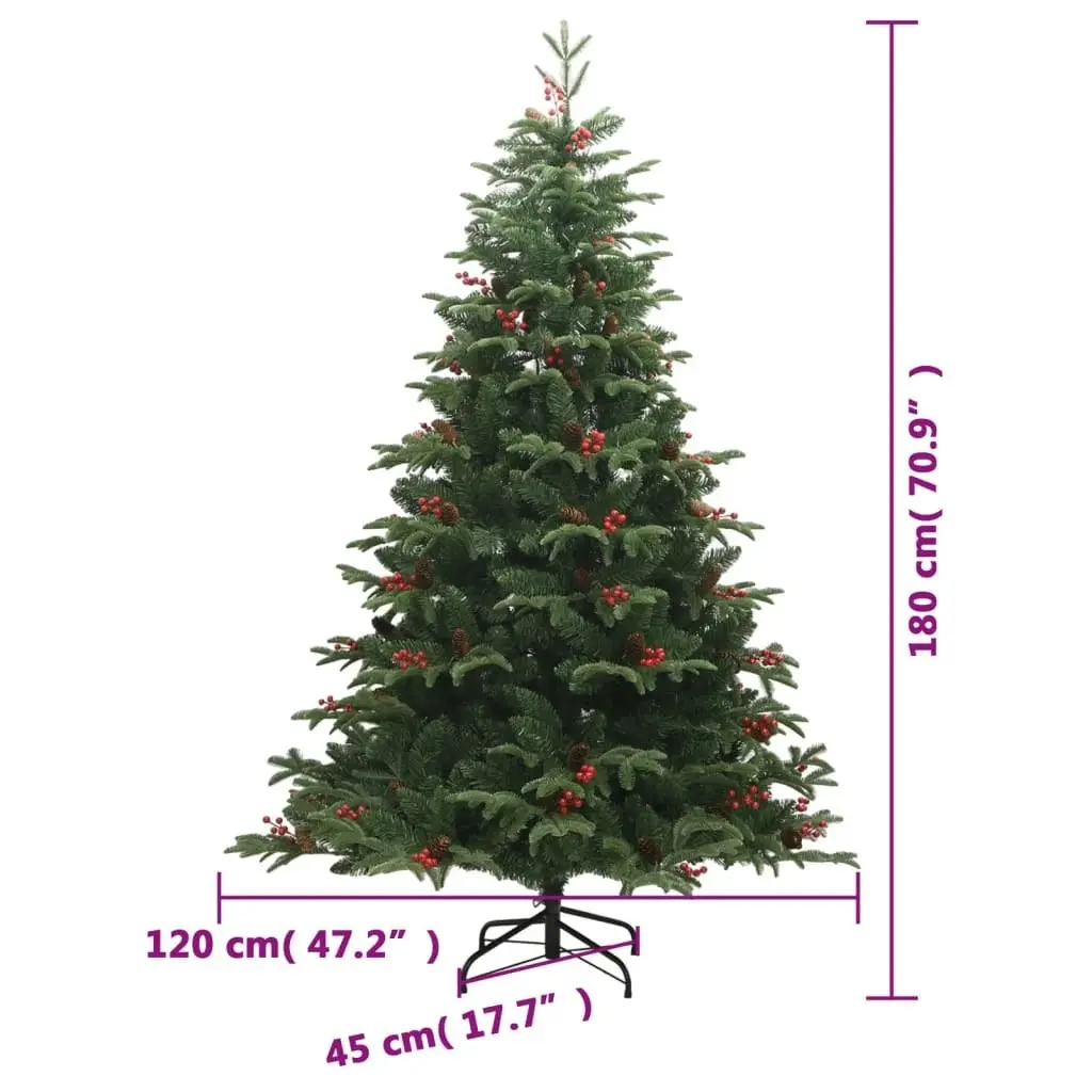 Artificial Hinged Christmas Tree with 300 LEDs & Ball Set 180 cm 3210480