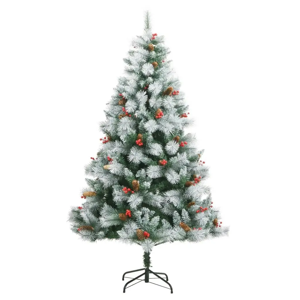 Artificial Hinged Christmas Tree with Cones and Berries 180 cm 357712