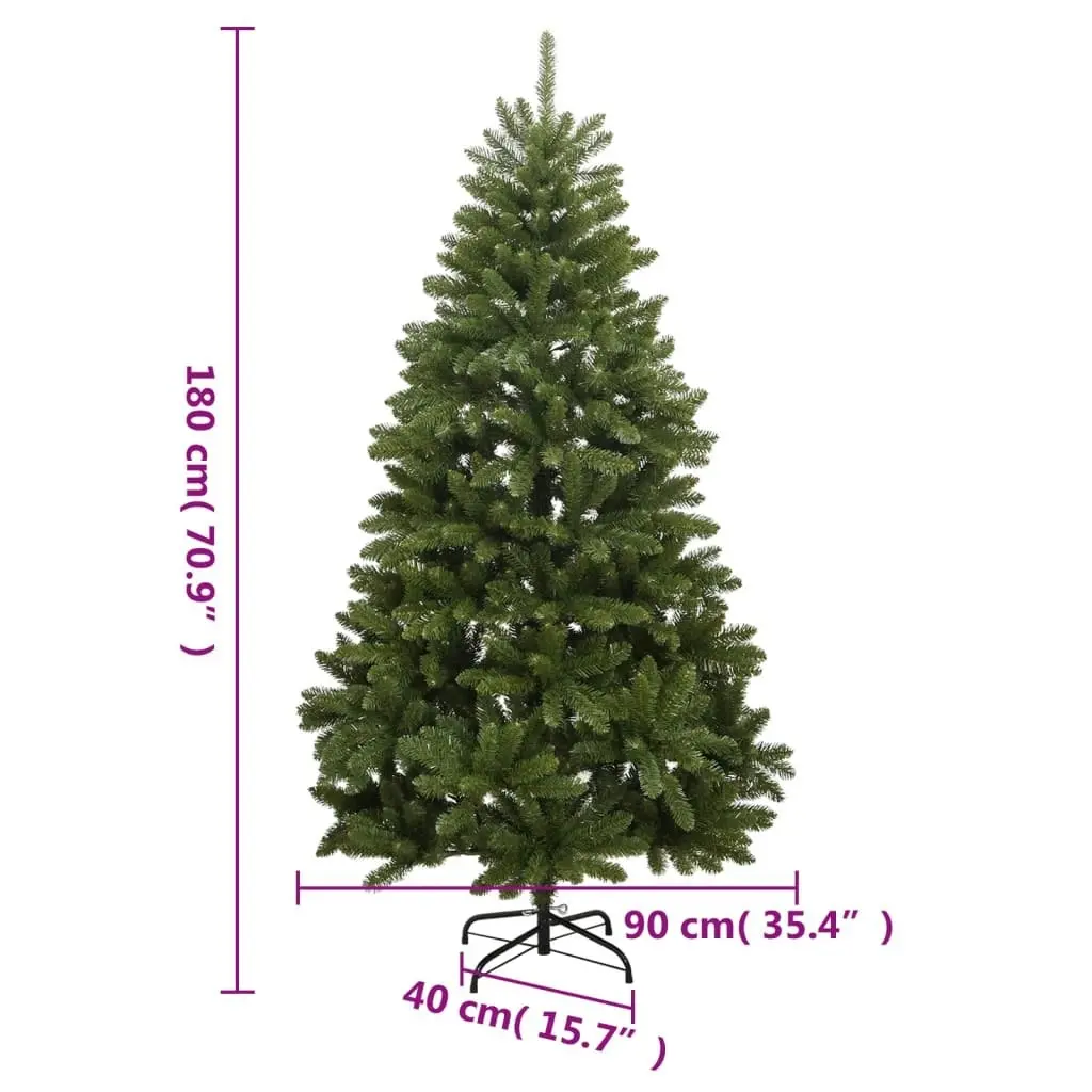 Artificial Hinged Christmas Tree with Stand Green 180 cm 357779