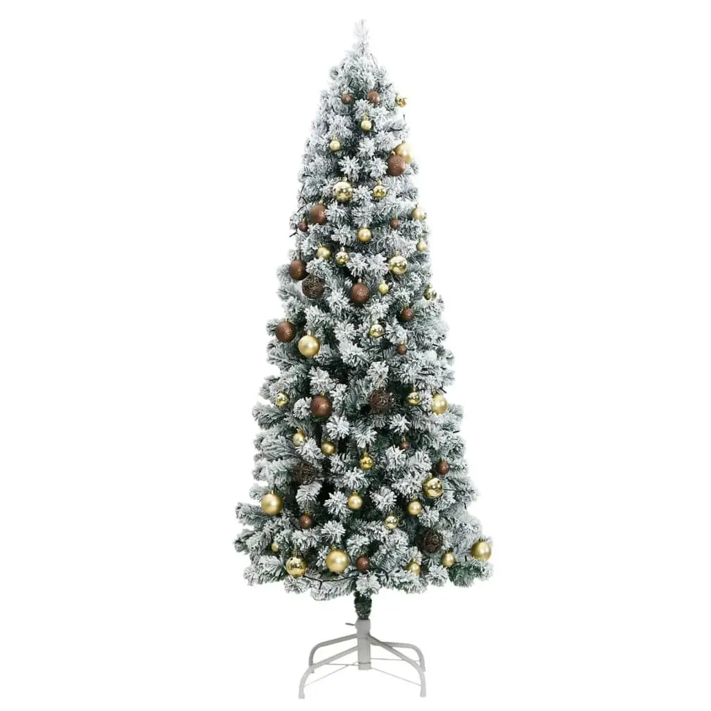 Artificial Hinged Christmas Tree with 300 LEDs & Ball Set 210 cm 3210484