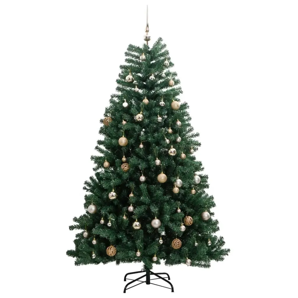 Artificial Hinged Christmas Tree with 300 LEDs & Ball Set 210 cm 3210147