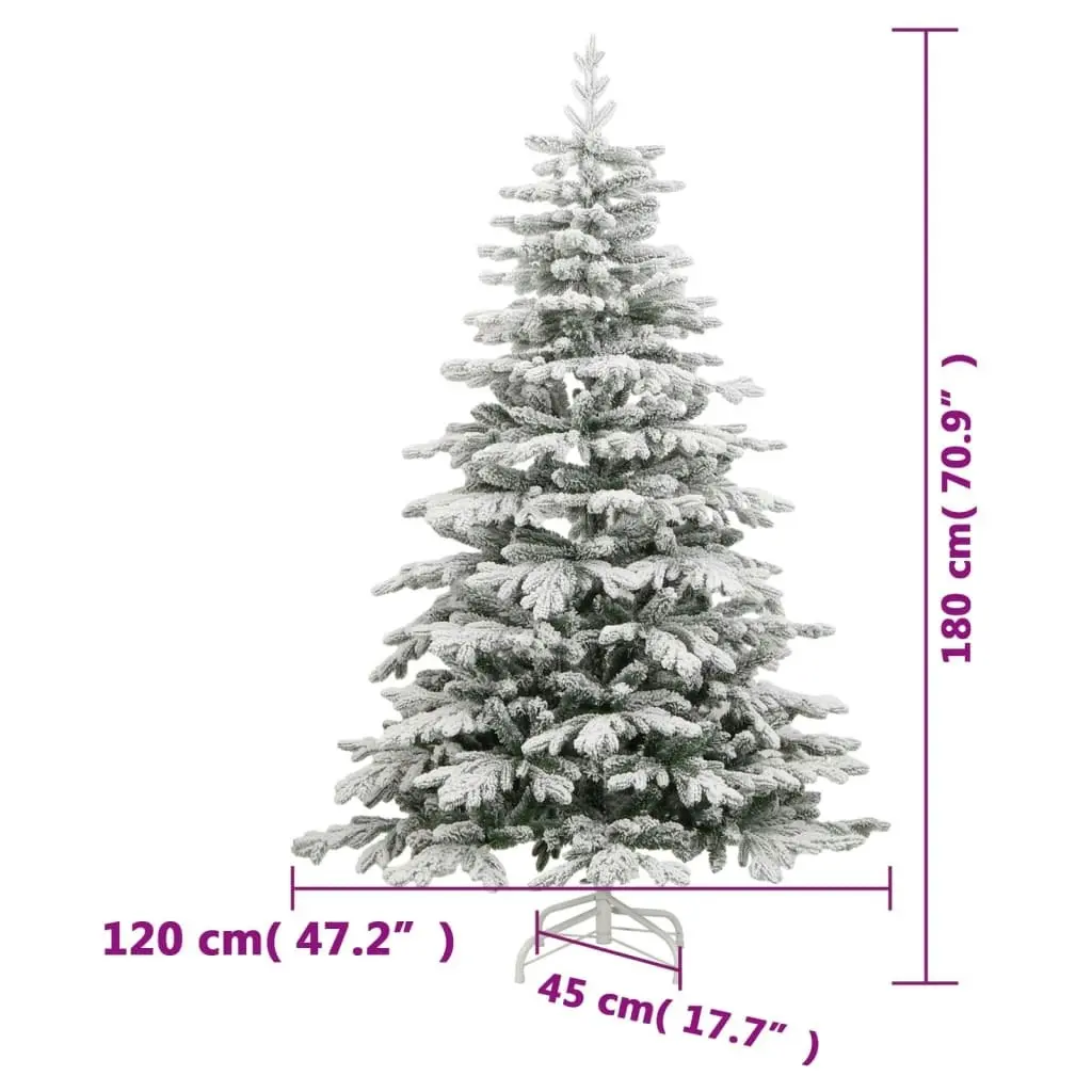 Artificial Hinged Christmas Tree with Flocked Snow 180 cm 358386