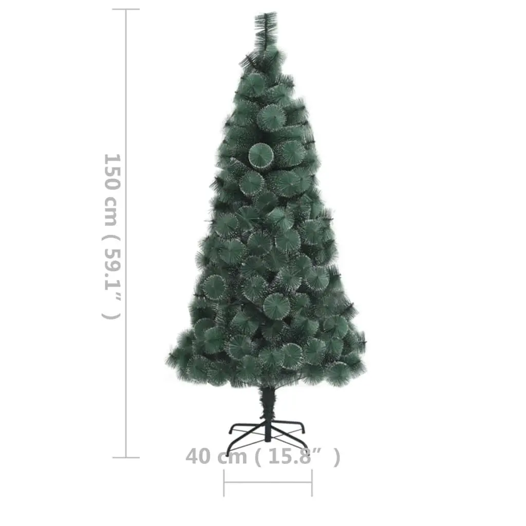 Artificial Pre-lit Christmas Tree Green 150 cm PVC&PE 3077779