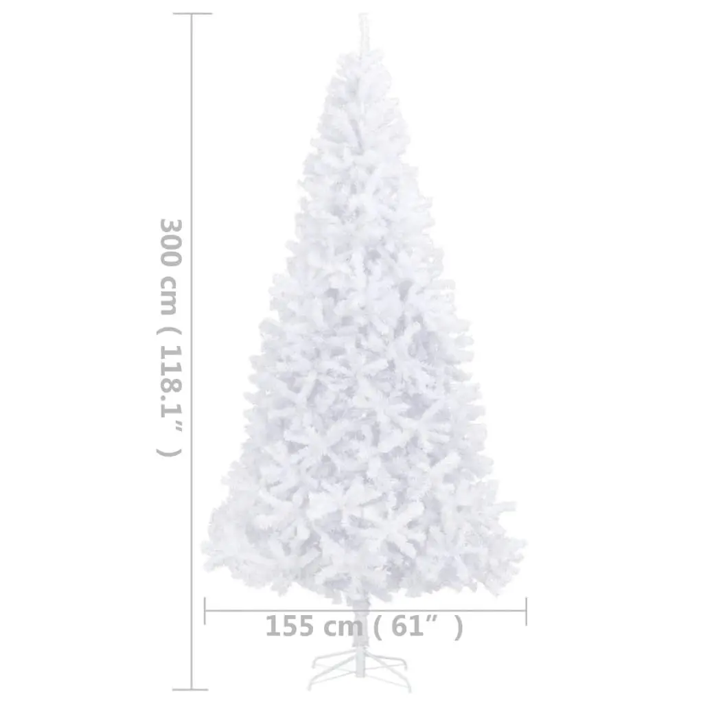 Artificial Pre-lit Christmas Tree 300 cm White 3077736