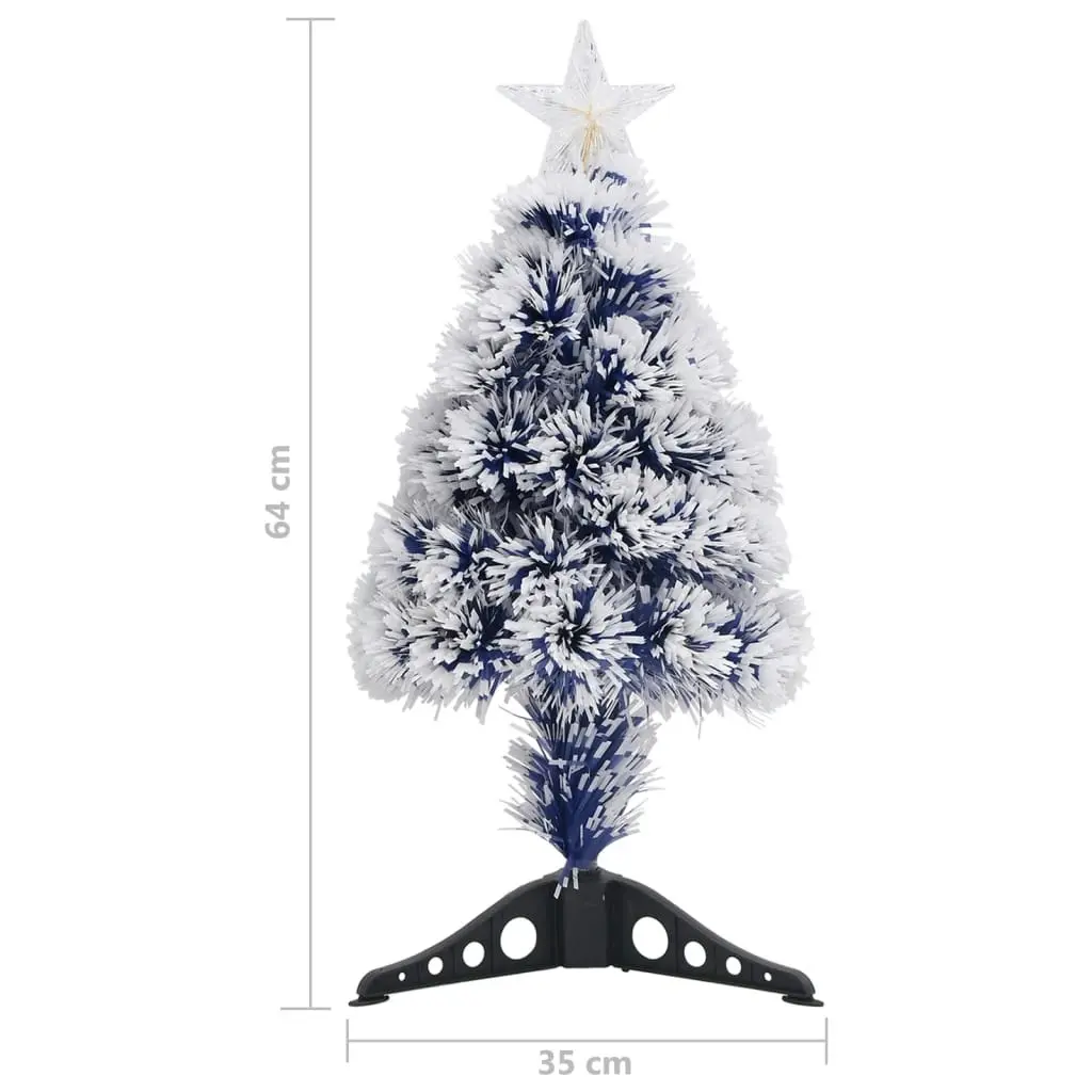 Artificial Pre-lit Christmas Tree White&Blue 64 cm Fibre Optic 329089