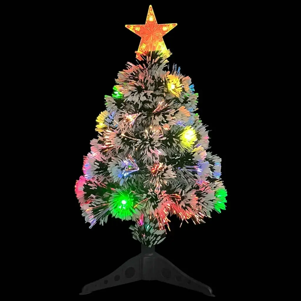 Artificial Pre-lit Christmas Tree White&Blue 64 cm Fibre Optic 329089