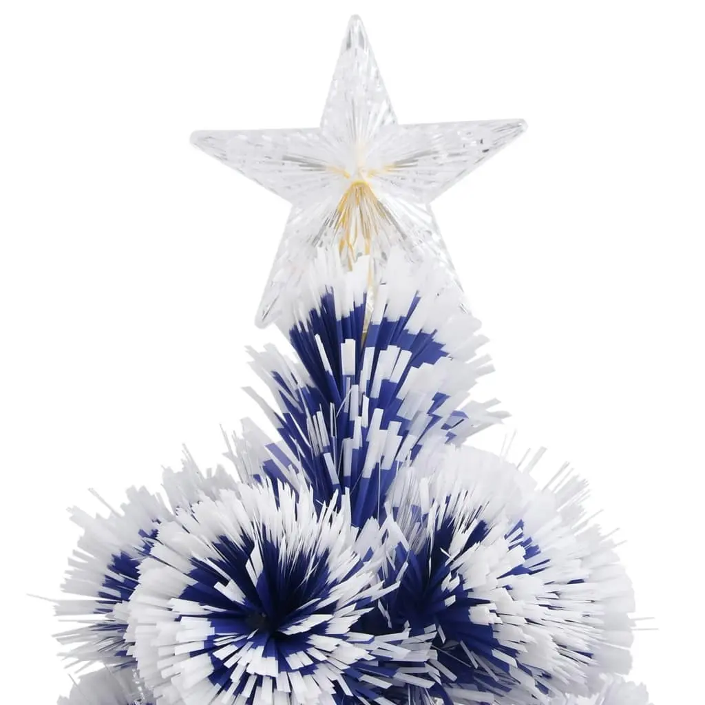 Artificial Pre-lit Christmas Tree White&Blue 64 cm Fibre Optic 329089