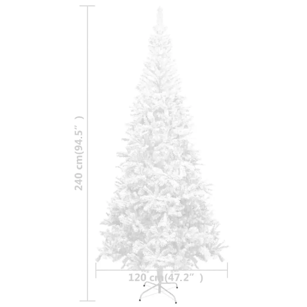 Artificial Pre-lit Christmas Tree L 240 cm White 3077410