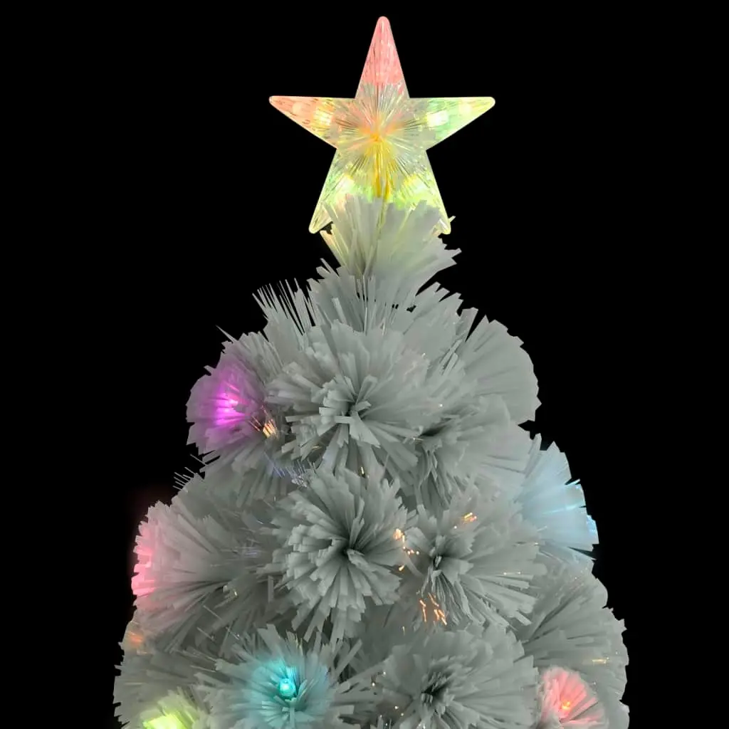 Artificial Pre-lit Christmas Tree White 120 cm Fibre Optic 329084