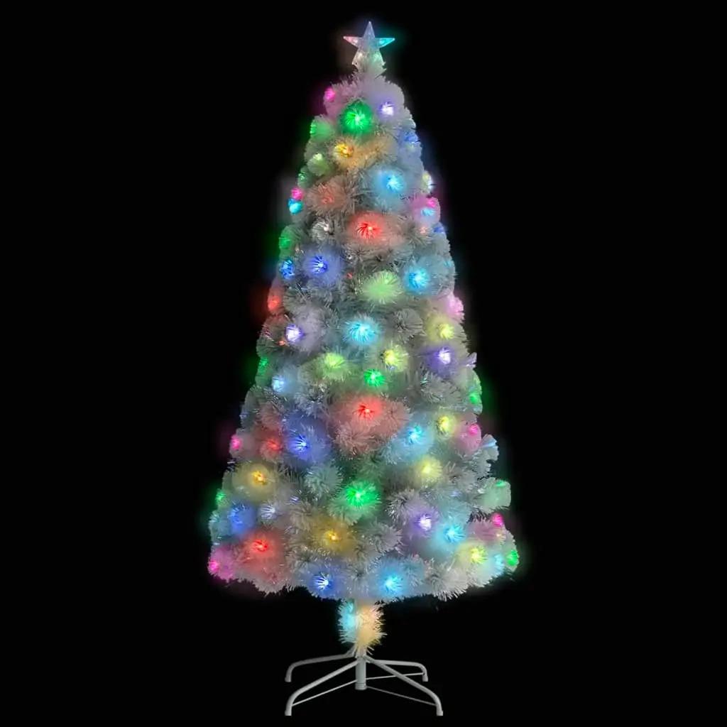 Artificial Pre-lit Christmas Tree White 120 cm Fibre Optic 329084