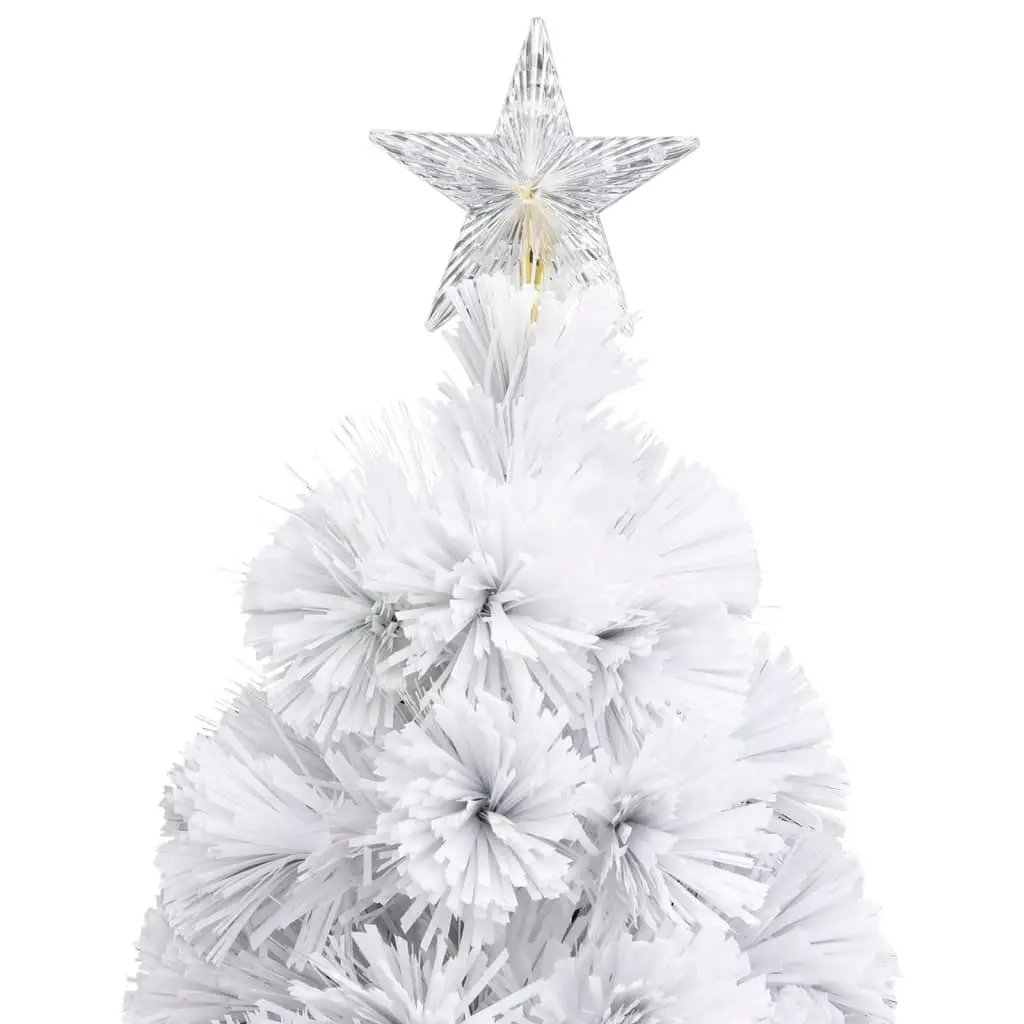 Artificial Pre-lit Christmas Tree White 120 cm Fibre Optic 329084