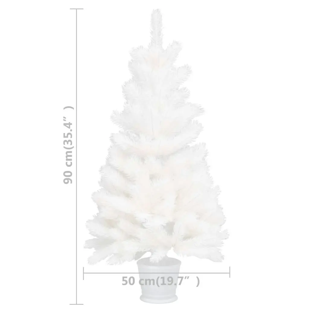 Artificial Pre-lit Christmas Tree White 90 cm 3077459