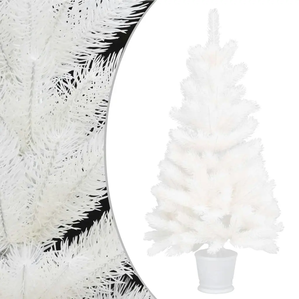 Artificial Pre-lit Christmas Tree White 90 cm 3077459