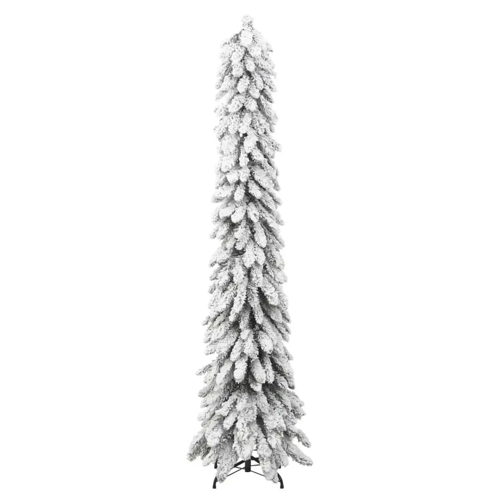 Artificial Pre-lit Christmas Tree with 130 LEDs and Flocked Snow 210 cm 357699