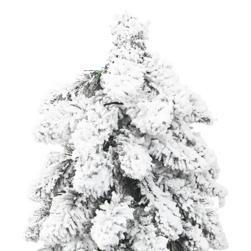 Artificial Pre-lit Christmas Tree with 130 LEDs and Flocked Snow 210 cm 357699