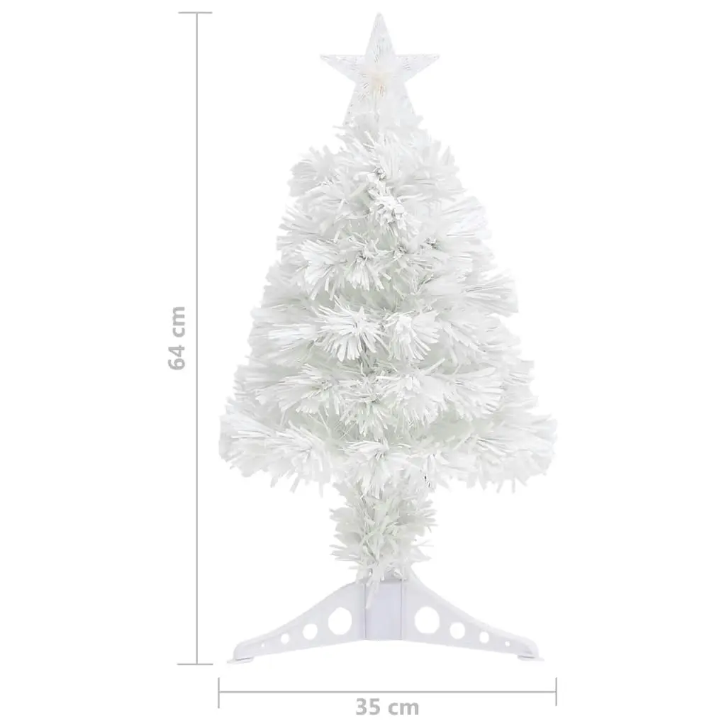 Artificial Pre-lit Christmas Tree White 64 cm Fibre Optic 329083